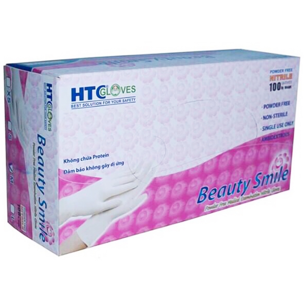 GĂNG TAY NITRILE KHÔNG BỘT – BEAUTY SMILE HTC